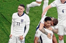 فرحة لاعبي منتخب إنجلترا 