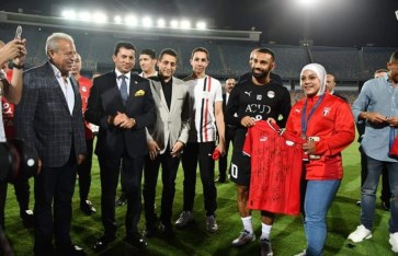 أبطال الأولمبياد في مران منتخب مصر 