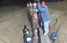 جانب من اصلاح خط بوتاجاز مسطرد