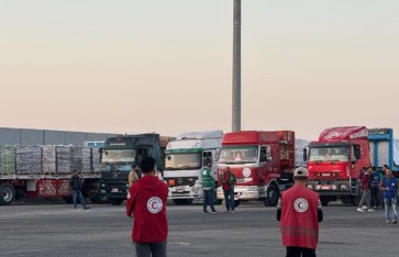 قافلة المساعدات الإنسانية  قافلة المساعدات الإنسانية