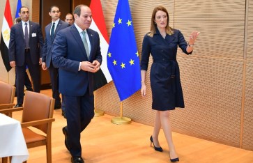 الرئيس السيسي مع روبرتا ميتسولا رئيسة البرلمان الأوروبي  الرئيس السيسي مع روبرتا ميتسولا رئيسة البرلمان الأوروبي