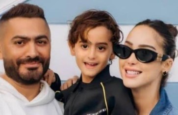 تامر حسني مع نجله  تامر حسني مع نجله