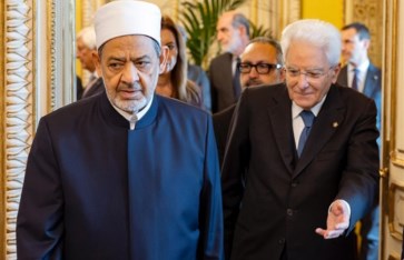 شيخ الأزهر والرئيس الايطالي شيخ الأزهر والرئيس الايطالي