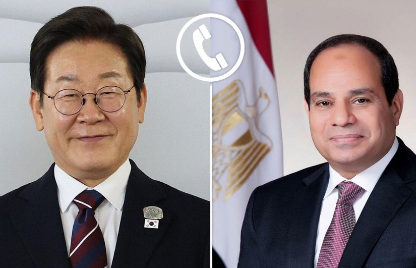 اتصال هاتفى بين الرئيسين المصرى والكورى اتصال هاتفى بين الرئيسين المصرى والكورى