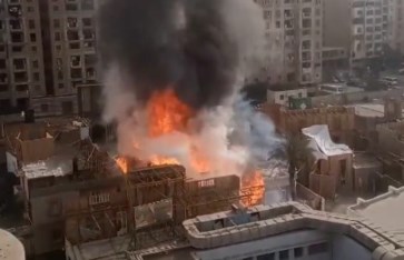 حريق استديو مصر