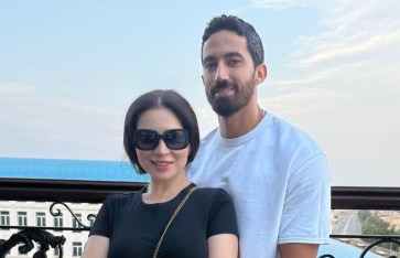 مي عز الدين وزوجها 