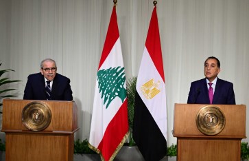المؤتمر الصحفى لرئيسى وزراء مصر ولبنان