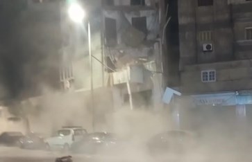 انهيار جزئي لعقار بالإسكندرية