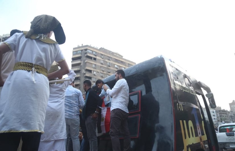 فرحة المصريين بافتتاح المتحف المصرى