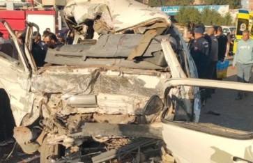 حادث تصادم بالطريق الصحراوي بالبحيرة 