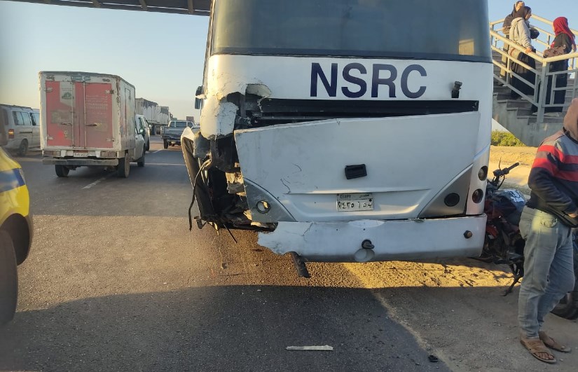 حادث تصادم بالطريق الصحراوي بالبحيرة 