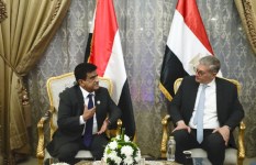 لقاء وزير البترول المصرى مع نظيره اليمنى