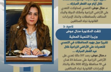 الدكتورة منال عوض وزيرة التنمية المحلية  الدكتورة منال عوض وزيرة التنمية المحلية
