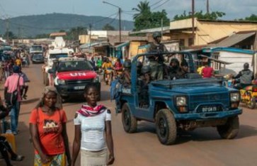 دورية بعثة الأمم المتحدة في افريقيا الوسطى قبل الهجوم عليهم 