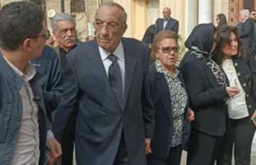 زكريا عزمي في عزاء ميشيل أحد 