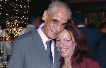 عارفة عبدالرسول وزوجها  عارفة عبدالرسول وزوجها
