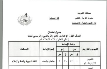 امتحانات الصف الأول الإعدادي  امتحانات الصف الأول الإعدادي