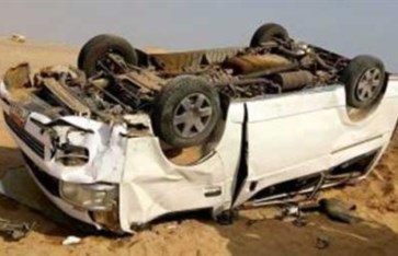 حادث انقلاب سيارة - صورة أرشيفية  حادث انقلاب سيارة - صورة أرشيفية