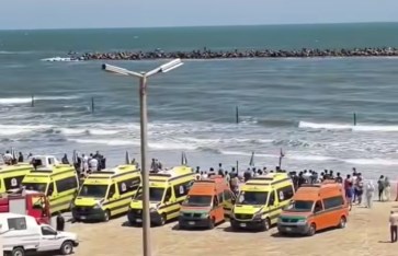 حادث سقوط طائرة في شاطئ رأس البر 