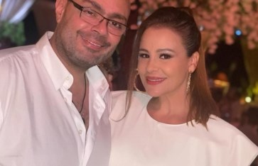 كارول سماحة وزوجها  كارول سماحة وزوجها