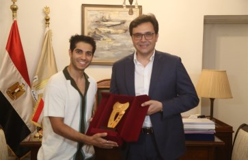 وزير الثقافة ومينا مسعود  وزير الثقافة ومينا مسعود