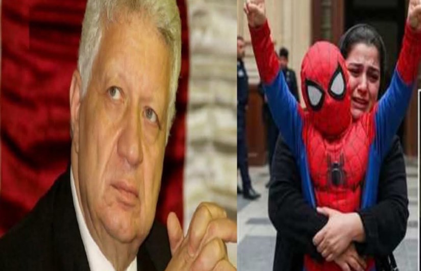 مرتضى منصور والطفل ياسين مرتضى منصور والطفل ياسين