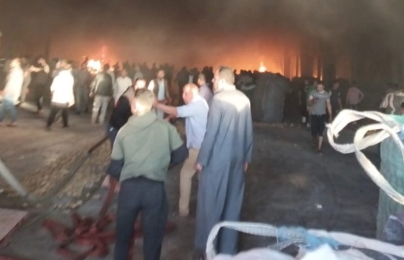 حريق محطة بطاطس بالبحيرة حريق محطة بطاطس بالبحيرة