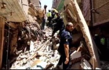 انهيار 3 عقارات بمنطقة حدائق القبة 