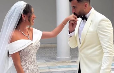 منة عدلي القيعي وزوجها 