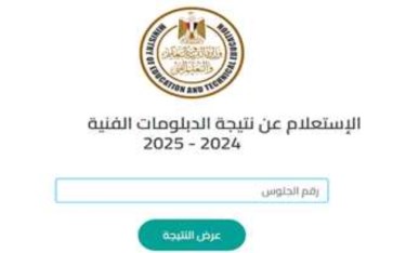 نتيجة الدبلومات الفنية 