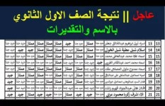 نتيجة الصف الأول الثانوي الترم الثاني محافظة الجيزة 