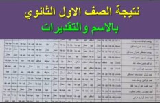 نتيجة الصف الأول الثانوي الترم الثاني محافظة الدقهلية 