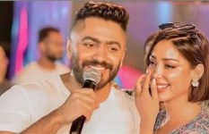 تامر حسني وبسمة بوسيل 