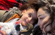 بسمة بوسيل ونجلها آدم 