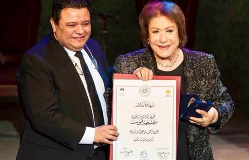 المخرج خالد جلال والفنانة سميحة أيوب المخرج خالد جلال والفنانة سميحة أيوب