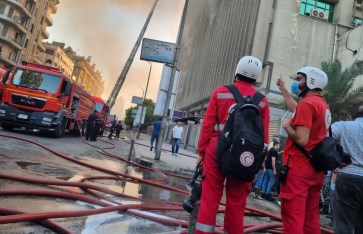 حريق سنترال رمسيس 