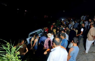 انقلاب سيارة في ترعة بالبحيرة انقلاب سيارة في ترعة بالبحيرة