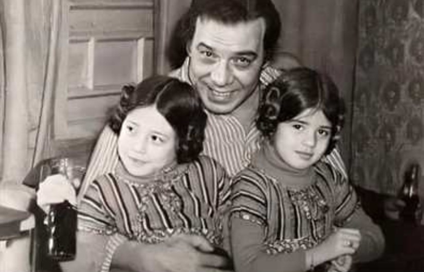 صورة نادرة لفريد شوقي وبناته صورة نادرة لفريد شوقي وبناته