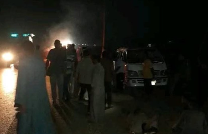 انقلاب سيارة ميكروباص انقلاب سيارة ميكروباص