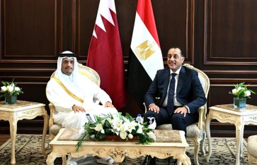 رئيس الوزراء ونظيره القطري  رئيس الوزراء ونظيره القطري