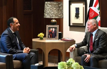 العاهل الأردنى يستقبل رئيس الوزراء المصرى