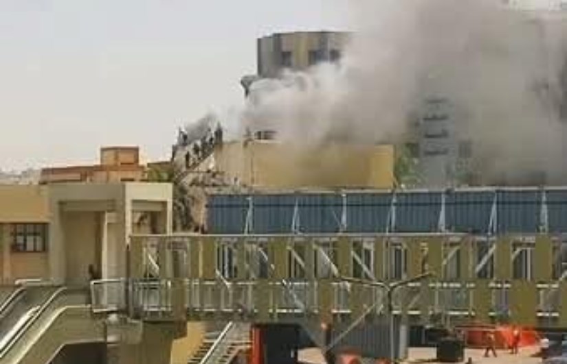 حريق داخل النادي الأهلي حريق داخل النادي الأهلي