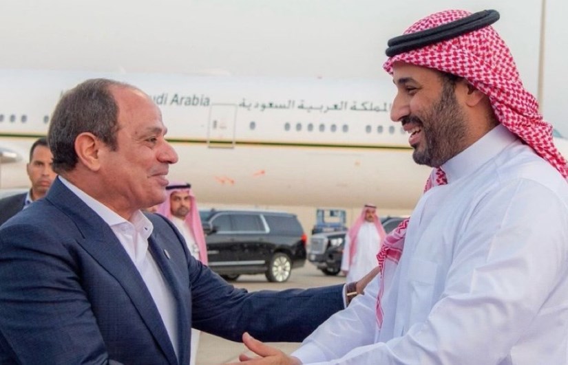 صورة من زيارة السيسي لولي العهد السعودي صورة من زيارة السيسي لولي العهد السعودي