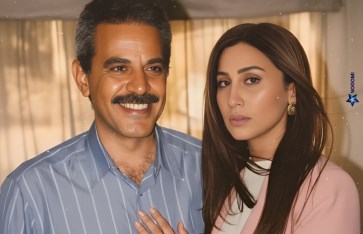 دينا الشربيني ووالدها 