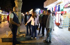 جولة ليلية مفاجئة لوزيرة التنمية المحلية في مدينة دهب جولة ليلية مفاجئة لوزيرة التنمية المحلية في مدينة دهب