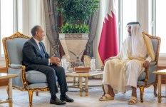 لقاء وزير الخارجية مع أمير قطر