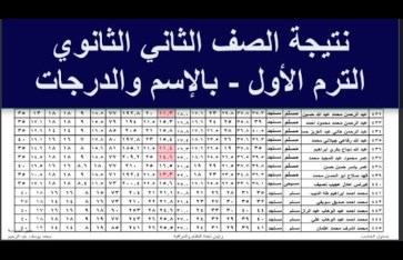 موعد نتيجة الصف الثاني الثانوي 2026