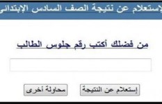 نتيجة الصف السادس الابتدائي 