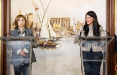 وزيرة التخطيط خلال المؤتمر الصحفى