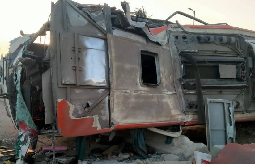 انقلاب أتوبيس عمال بالشرقية